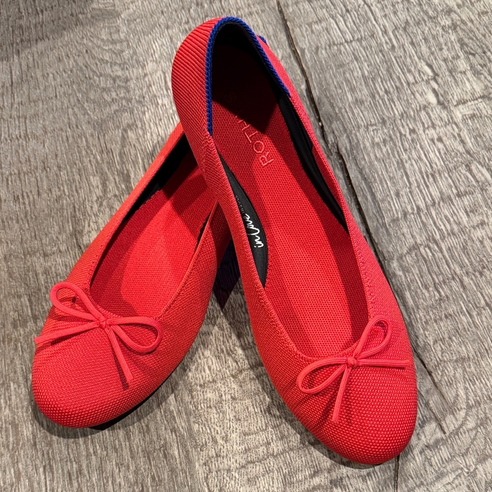 NWT Rothy’s Red Ballet Flats 10
